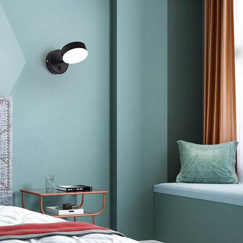 Moderne Stilzylinderwandmontage Lampe Metall 1 Lichtwandbeleuchtung Armaturen