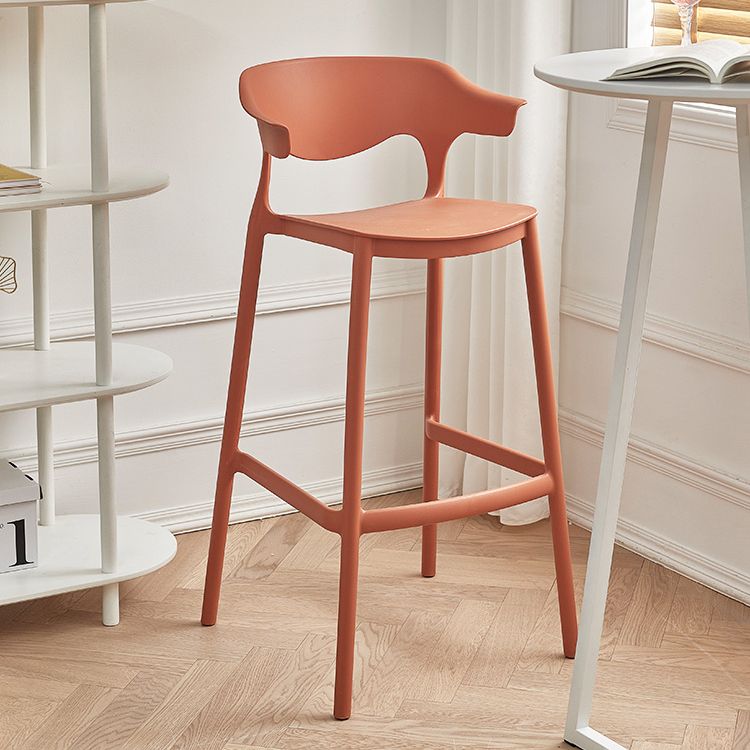 Modern Plastic Counter Stool Armless Bar Stool for Living Room