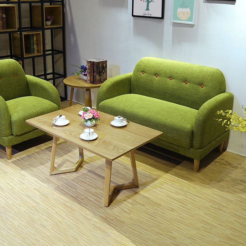 Contemporary Tufted Split-Back Standard Square Arm Living Room Sofa