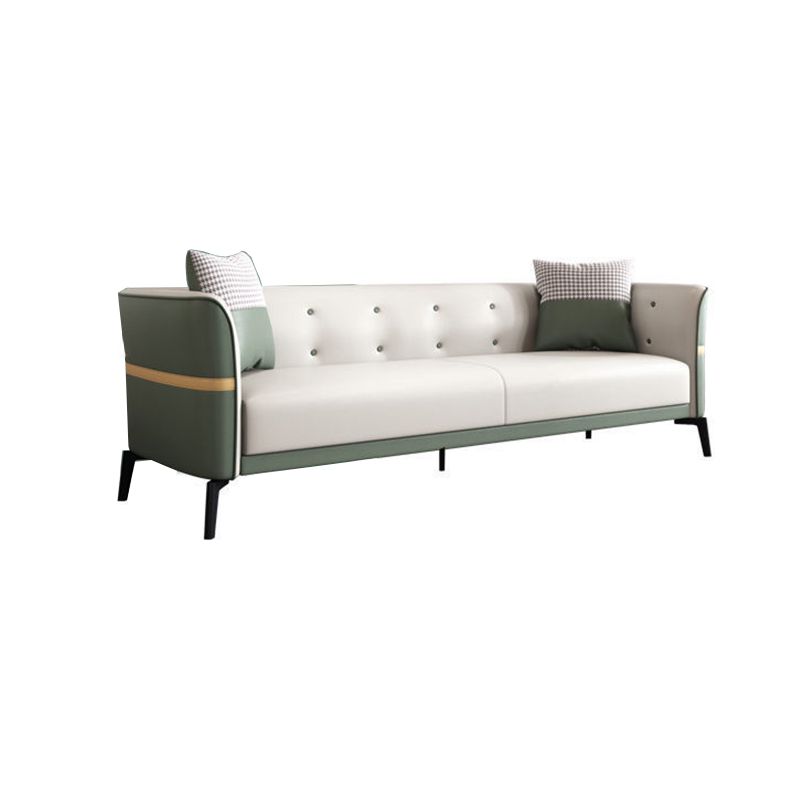 Modern Style Sofa Imitation Leather Sponge Upholstered Overturned Armchair Sofa Bed