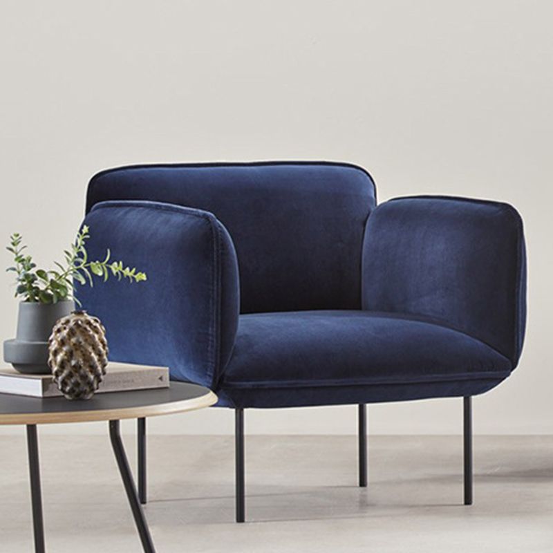 1/2-Seater Modern Minimalist Sofa Square Arm Loveseat - 30.7" D