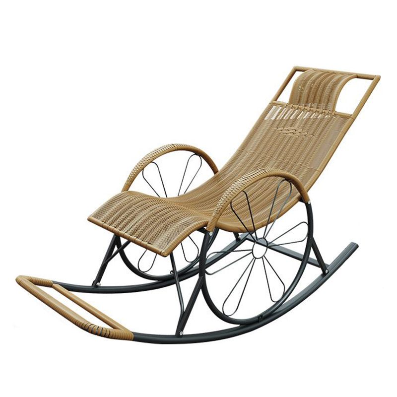 Modern Wicker Rocking Chair Reclining Rocker Chair for Living Room