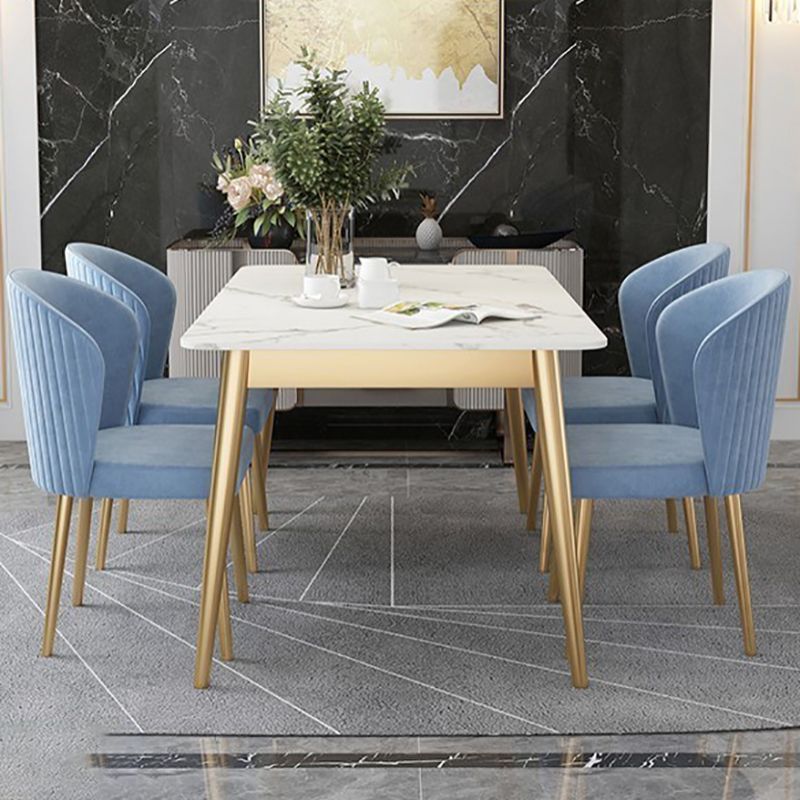 Traditional Luxury Dining Table Rectangle Sintered Stone Table for Home