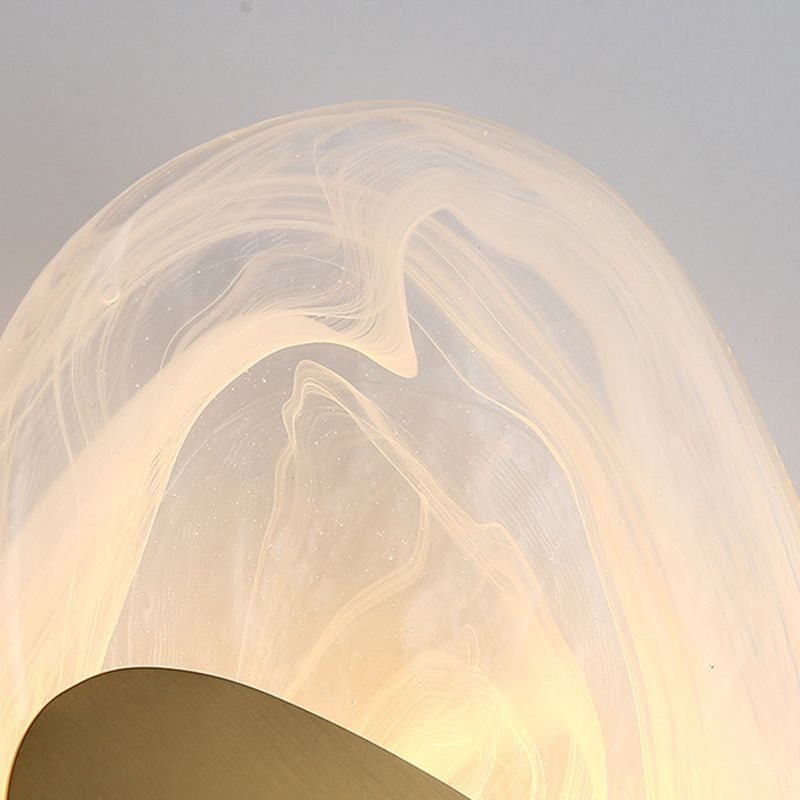 Unique Shape Glass Wall Light Modern Style 1 Light Wall Light Sconce