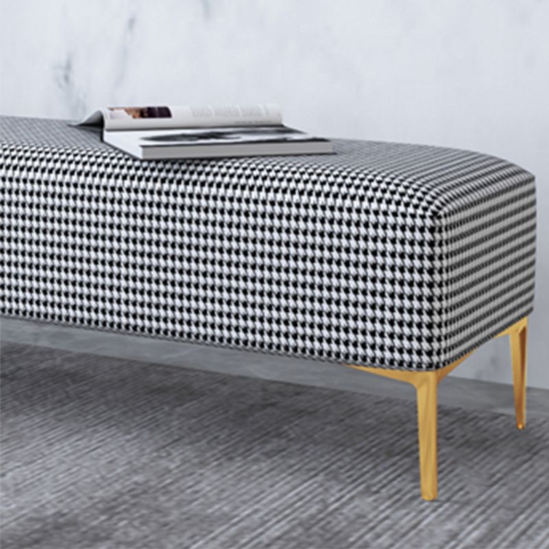 Modern Bedroom Bench Solid Wood Seating Bench with Upholstered