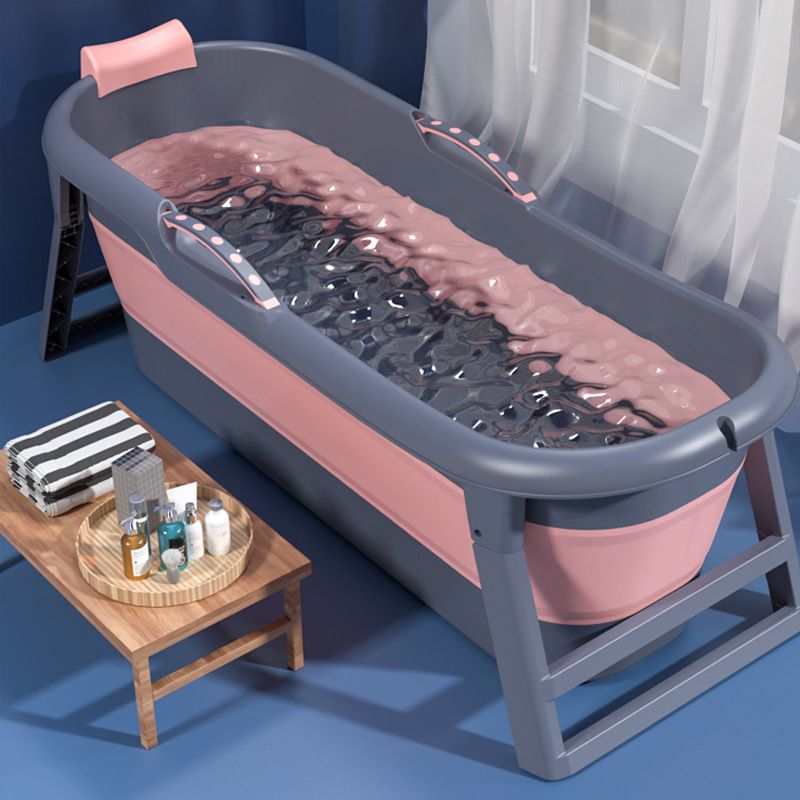 Modern Rectangular Folding Bathtub Freestanding Plastic Soaking for Bathroom
