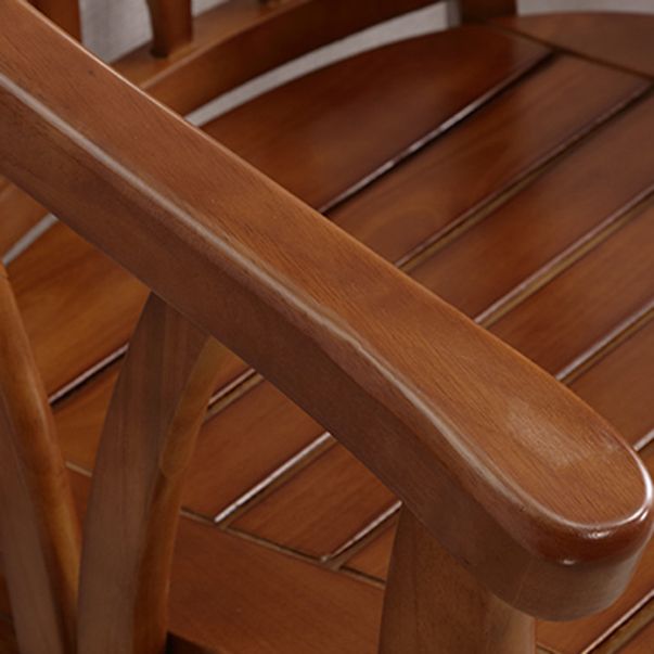 Traditional Style Dining Chair Wooden Open Back Side Chair for Living Room