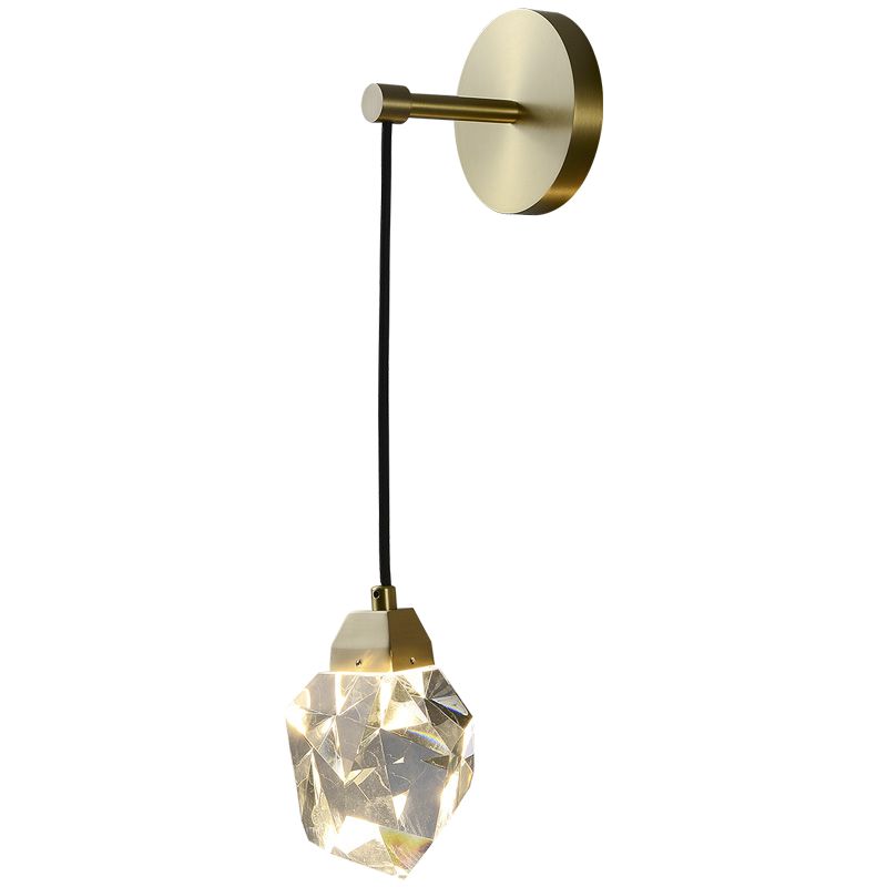 Multi-Faceted Sconce Wall Light Modern Luxury Style Crystal Sconces