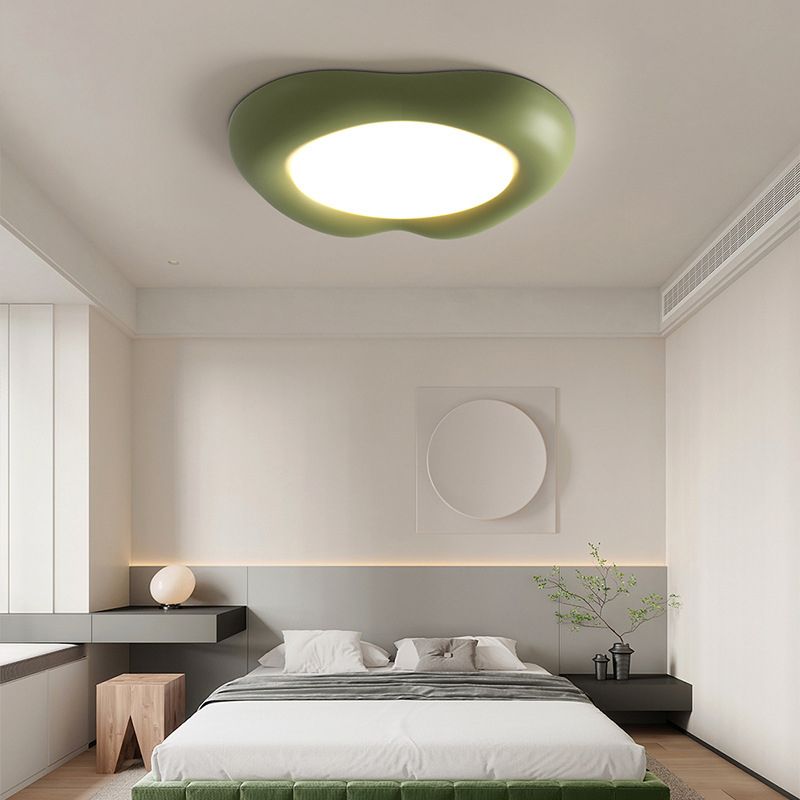 1 - Light Iron LED Flush Mount Minimalist Nordic Ceiling Flush in 4 Colors