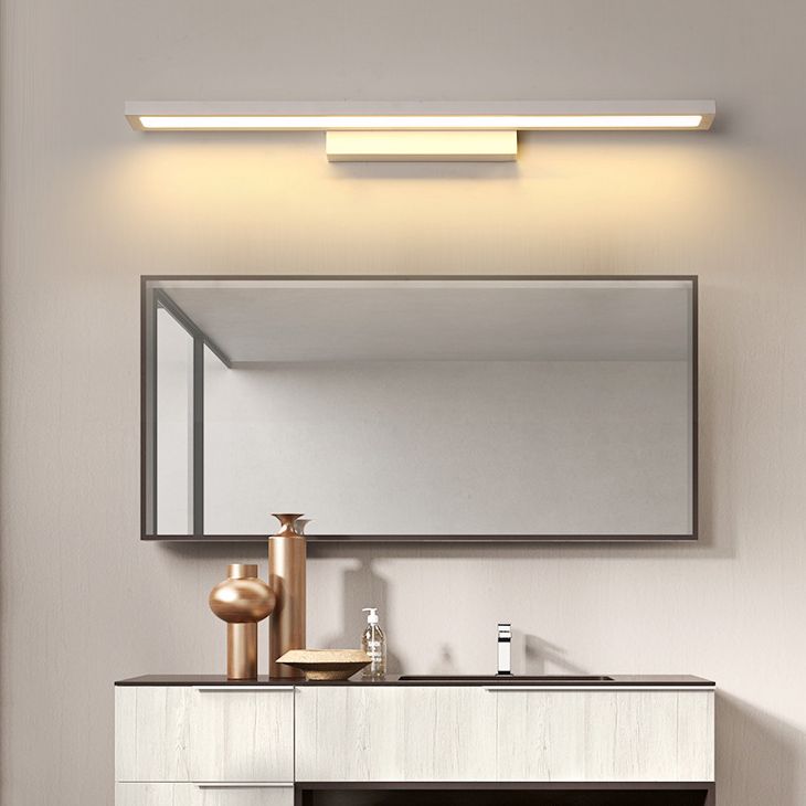 Rectangle Vanity Lighting Fixtures Modern Minimalist Style Metal  Vanity Sconces