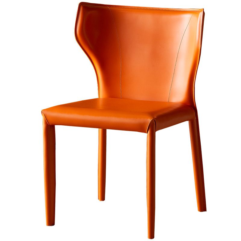 Contemporary Kitchen Wingback Side Chair Armless Dining Chairs