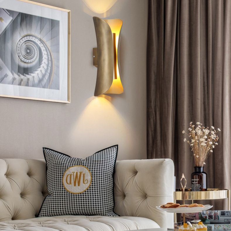 2-Lights Metal Simplicity Wall Lamp Post-modern Style Dining Room Aisle Wall Mounted Light