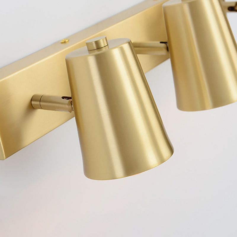 Postmodern Sconce Lights Golden Multi-Blub Metal Wall Mounted Lamps for Bathroom