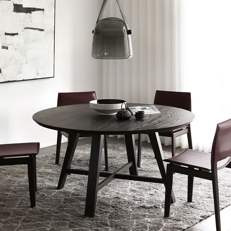 Modern Dining Table Round Wooden Dinner Table for Dining Room