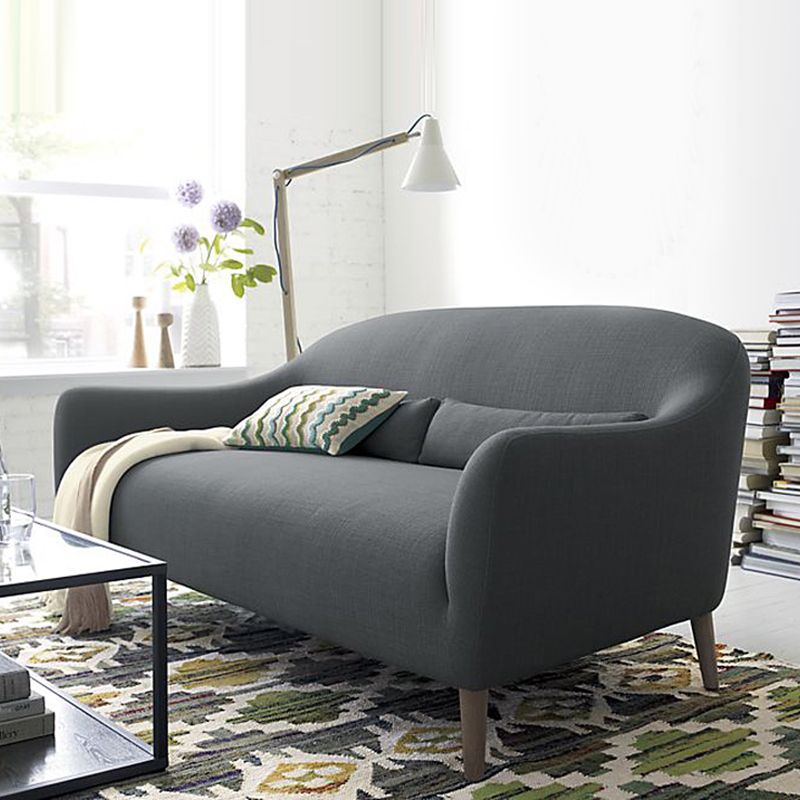 31,5 "hinen quadrato di lino quadrato di divano curvo scandinavo