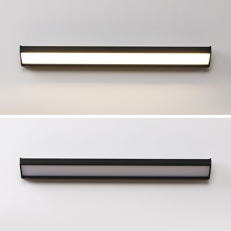 Rectangle Vanity Wall Sconce Fixtures Modern Minimalist Style Acrylic Single Vanity Light