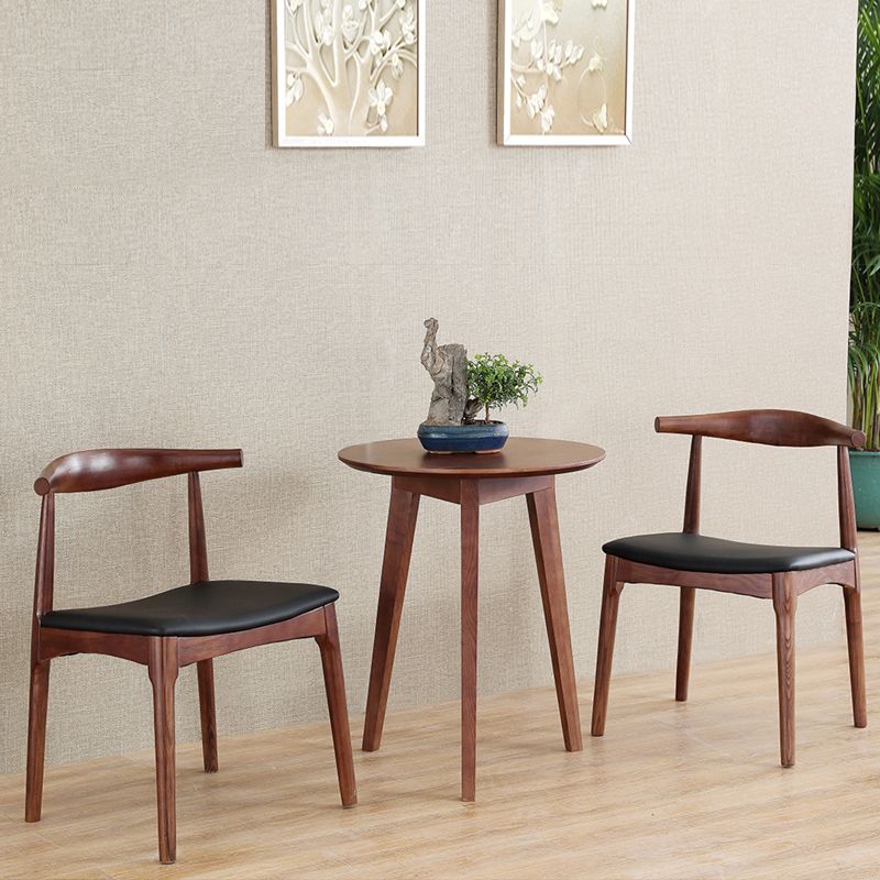 Silla de comedor de madera maciza de estilo tradicional, sillas laterales de comedor con respaldo abierto