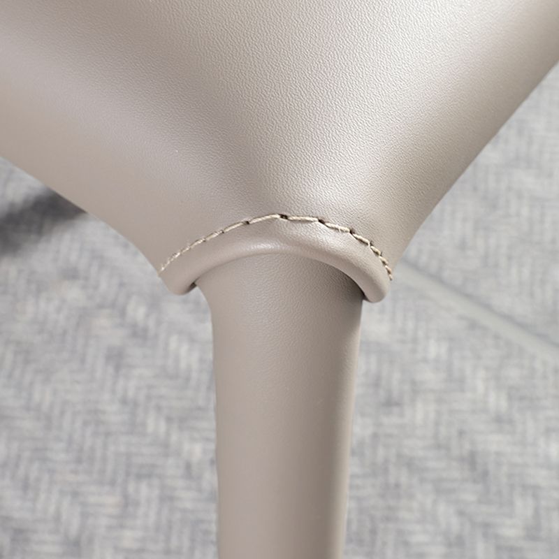 Faux Leather Bar and Counter Stool Nordic Style Patio Stool with Backrest