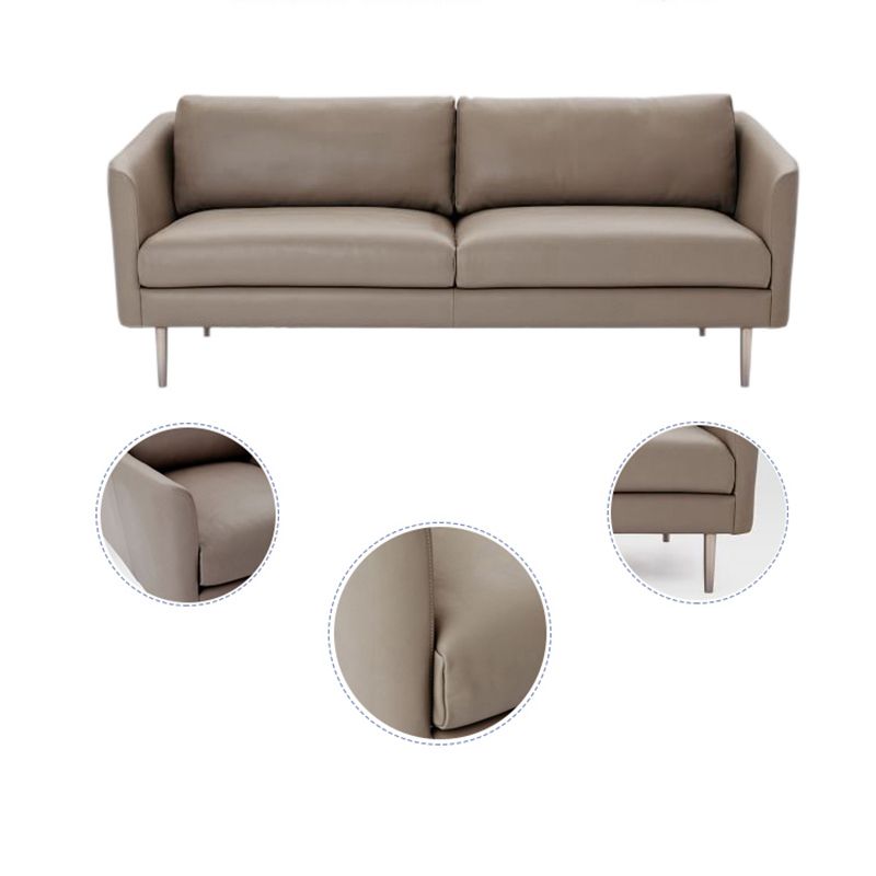 Contemporary Fabric Standard Sofa Sloped Arm Cushions Settee