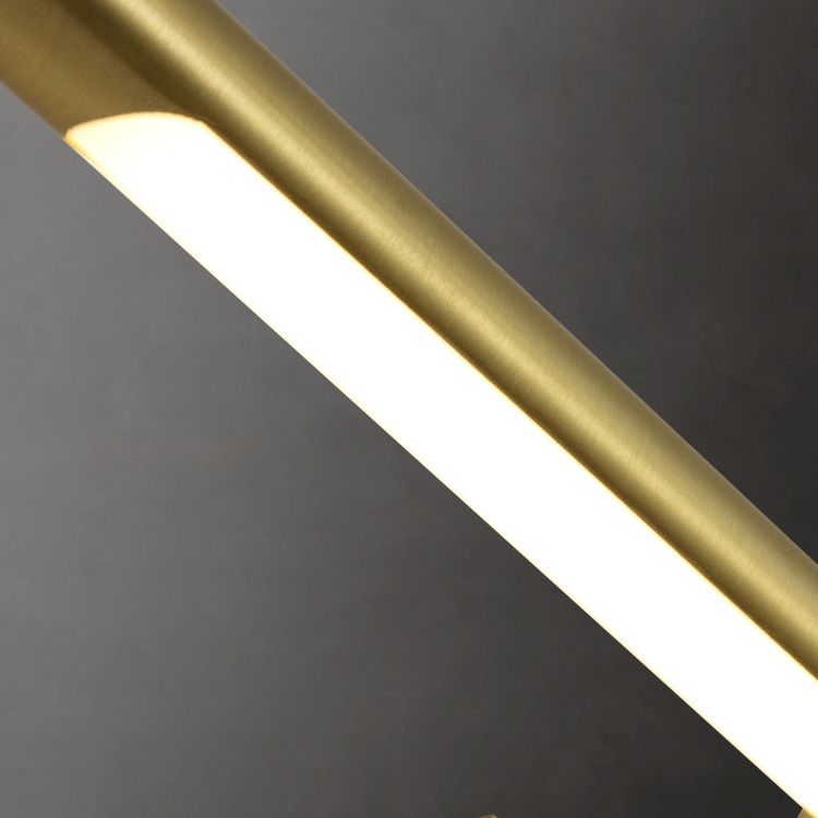 Kopergouden LED -wandwandeling in moderne creatieve stijl acryl lineair wandlicht met gewei decoratie