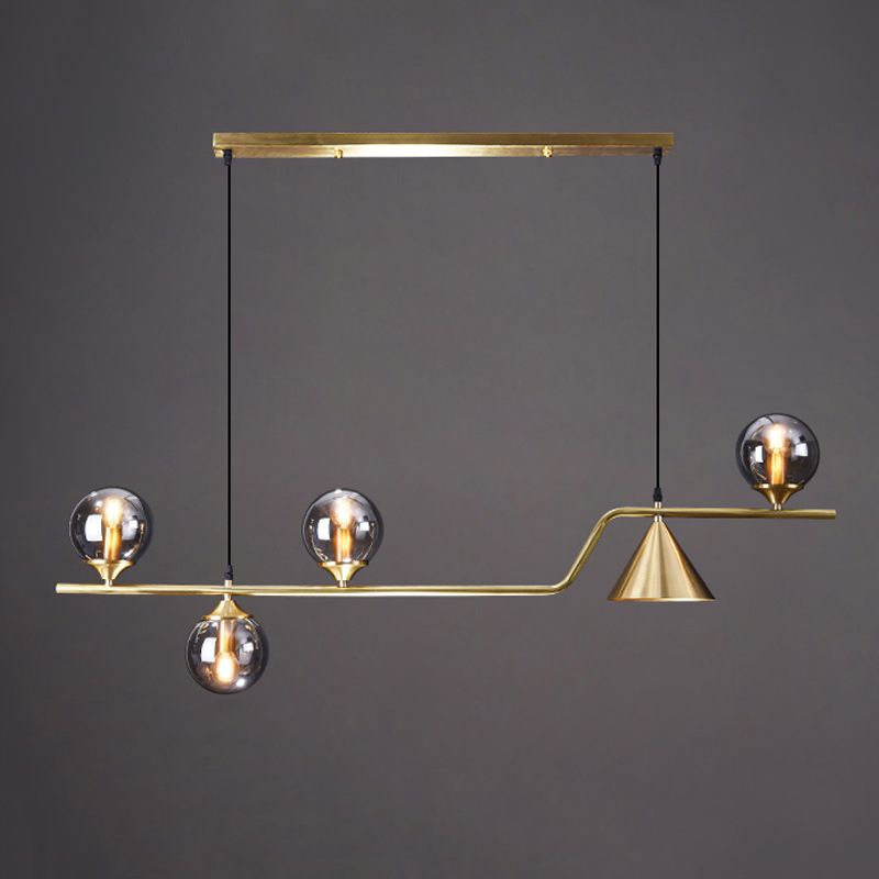 Contemporary Style Spherical Island Lighting Ideas Glass Island Lights