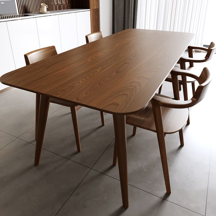 Medieval Modern Ash Wood Table Rectangle Table with 4 Legs for Home