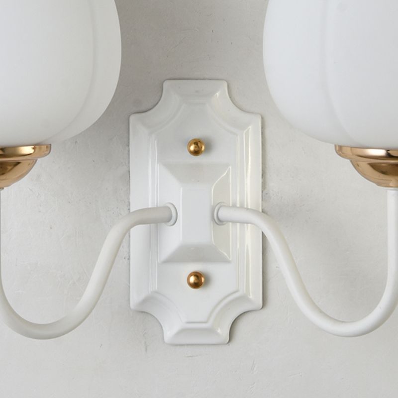 Modern Simple Vanity Light Ball Shape Vanity Lamp with Glass Shade for Shower Room