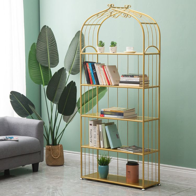 Iron Scandinavian Etagere Bookshelf Vertical Open Bookshelf for Living Room