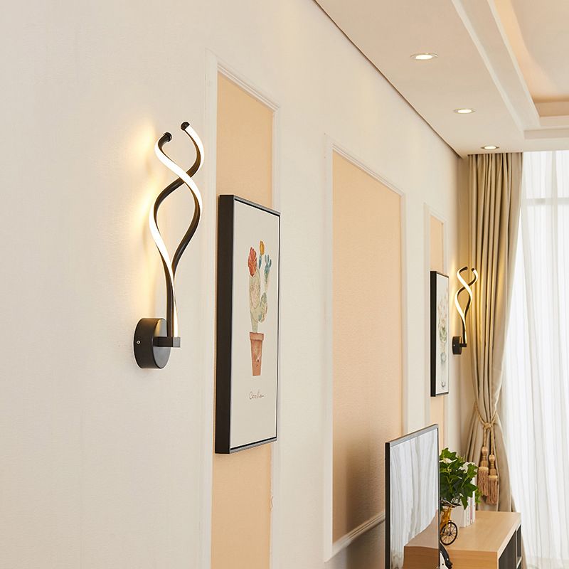 Modern Minimalist Style Linear Wall Sconce Lighting Acrylic Wall Mount Light for Living Room