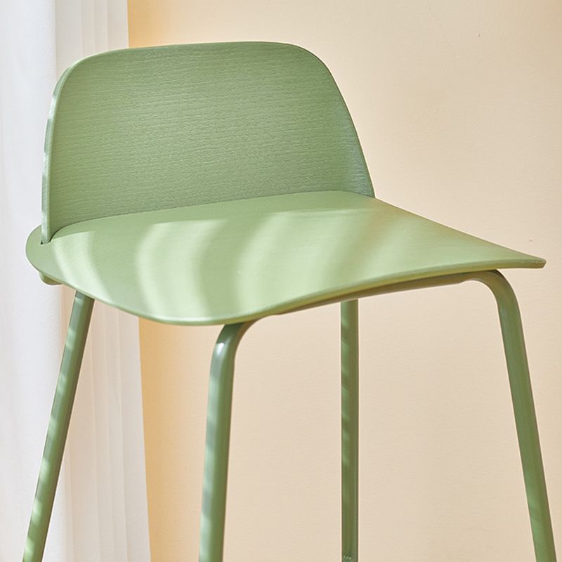 Low Back Counter Stools Modern Footrest Plastic Indoor Bar & Counter Stool