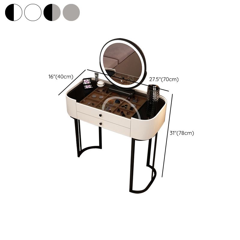 Lighted Mirror Makeup Counter Removeable Vanity Dressing Table