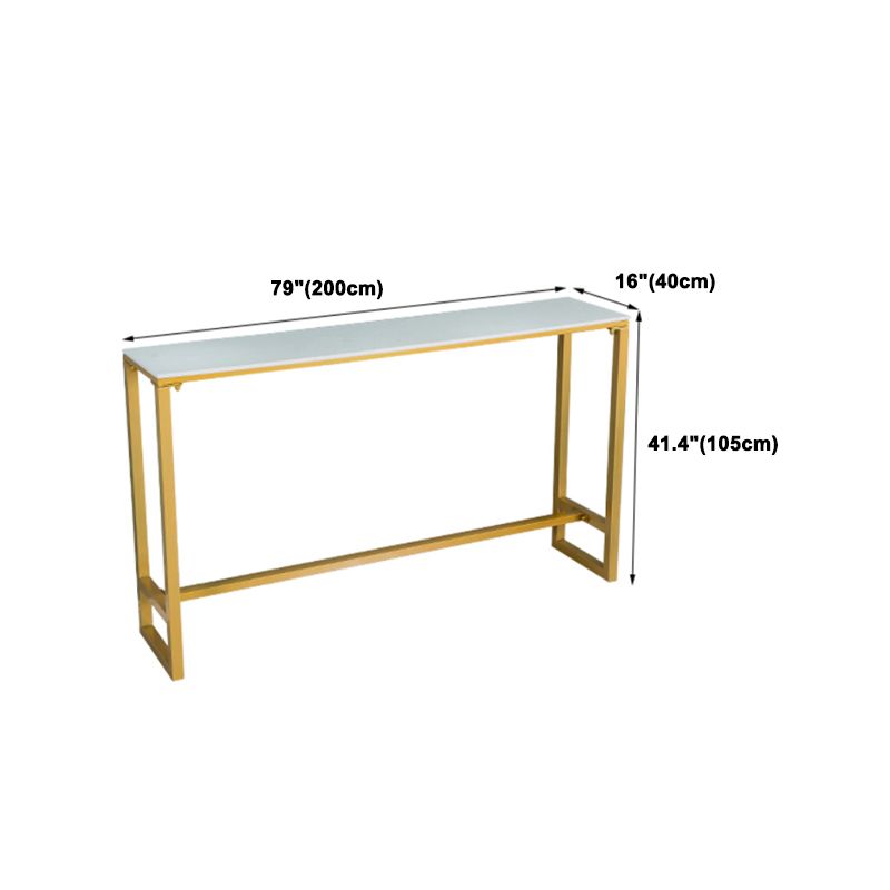 White Stone Top Table and Stool Set 1/2/5/7 Pieces Indoor Glam Counter Height Set