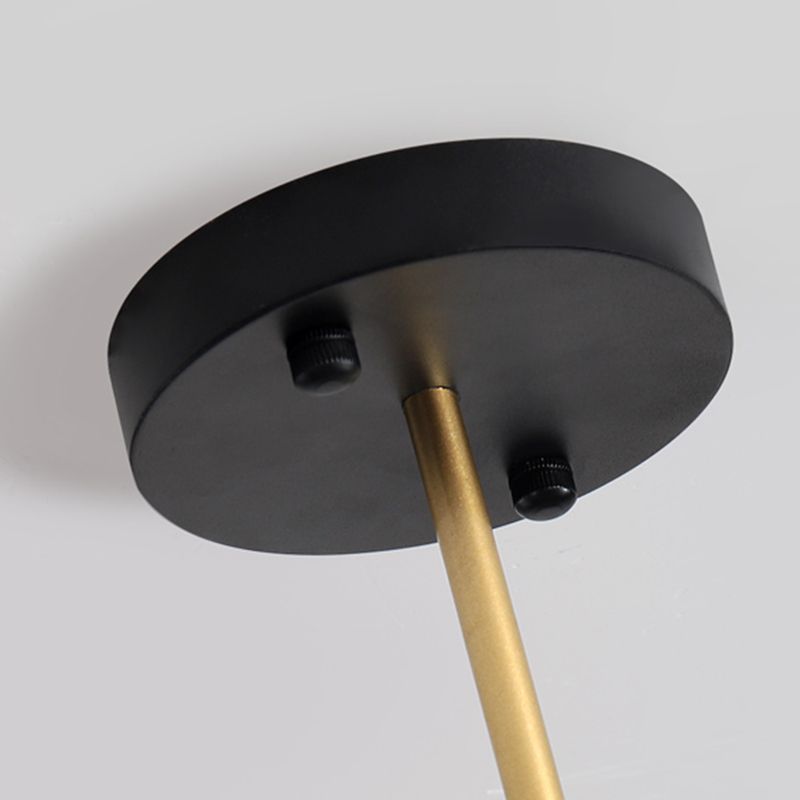 Sala da pranzo a sospensione Luce a sospensione semplice il lampadario nero apparecchiatura illuminazione con tonalità in metallo cono