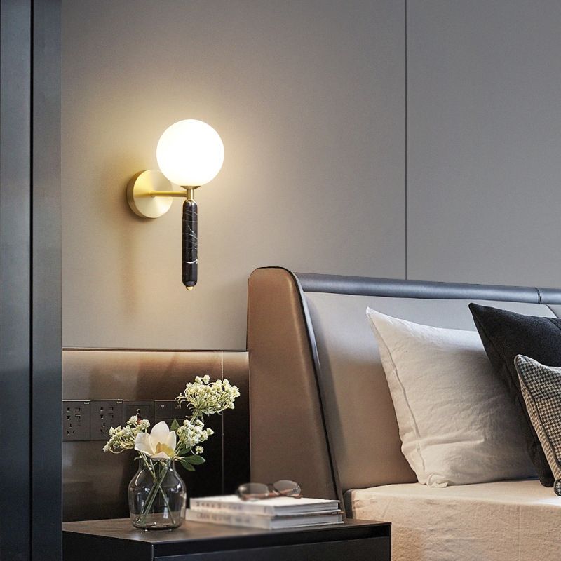Moderne einfache Wandleuchten mit einem Kopf Marmorwand montierte Leuchte für Wohnzimmer