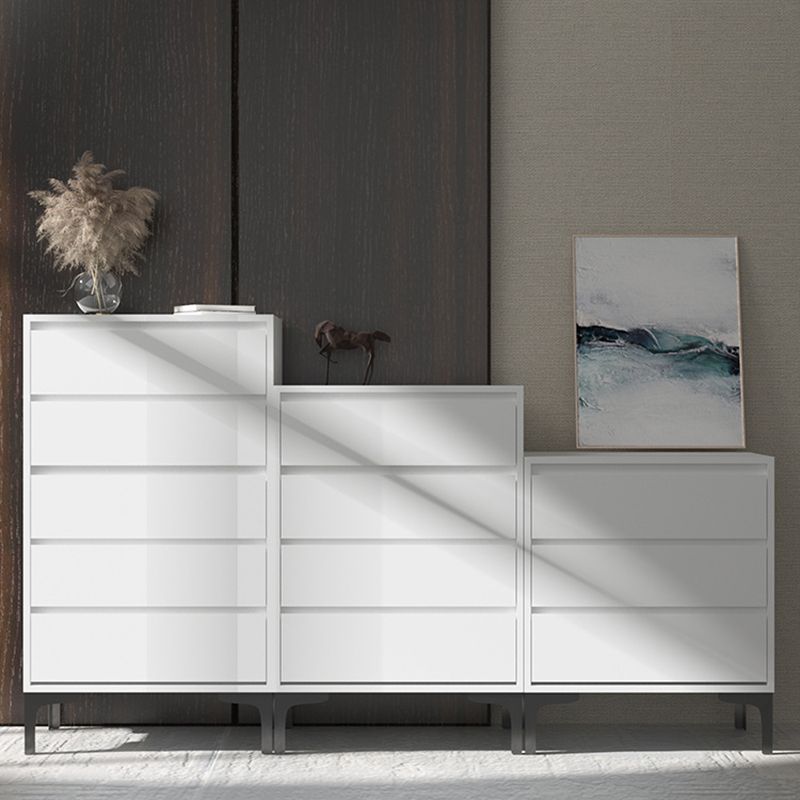 Modern 23.62" L Accent Chest with Drawers and Black Bracket Legs