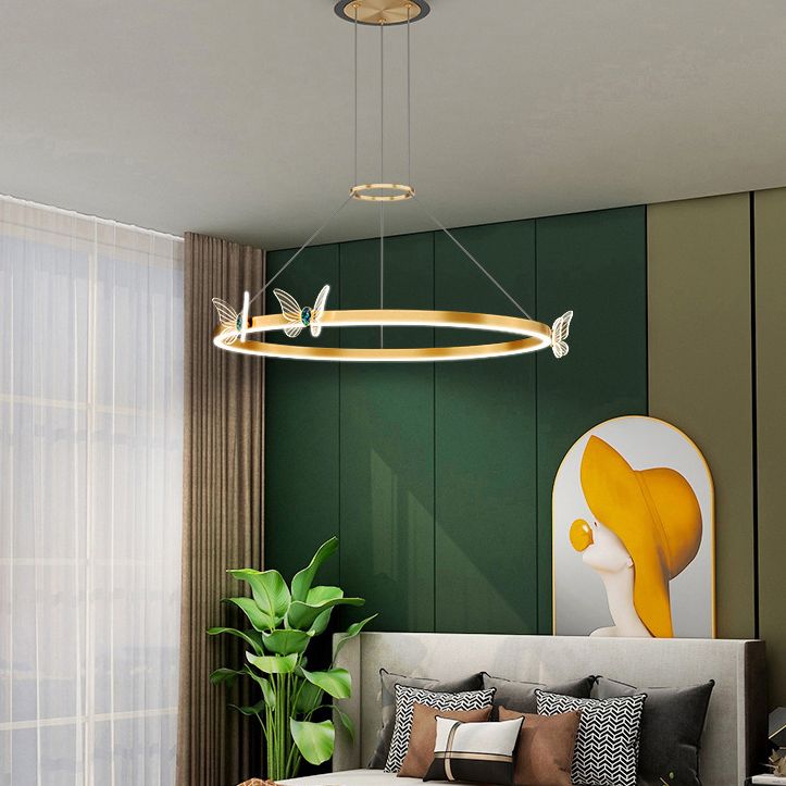 Kit de lámpara de colgante de metal ligero de techo orbicular moderno