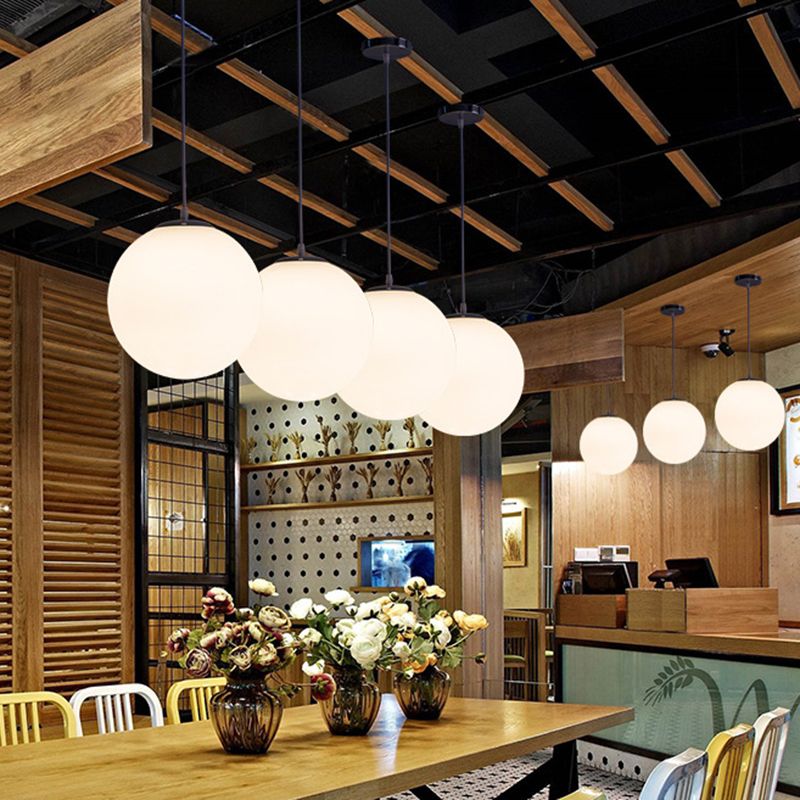 Globe Clothes Shop Pendant Lighting Fixture Glass MODERN MODER STYLE HONGING LIMTURE EN BLANC