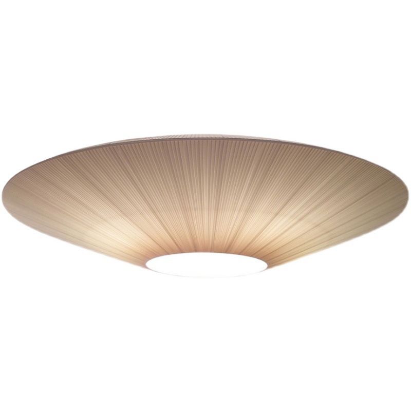 Fabric Geometric Flush Ceiling Light Modern 1 Light Flush Light Fixtures in White