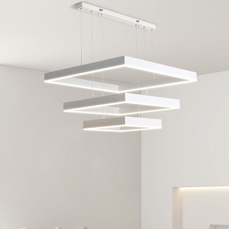 Accesorio de iluminación de lámpara de araña moderno luz colgante de lámpara de múltiples niveles para sala de estar