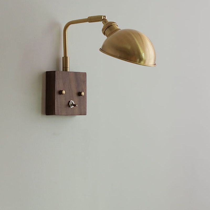 Modern Metal Shade Wall Lighting Fixtures 1-Light Wall Lamp for Living Room