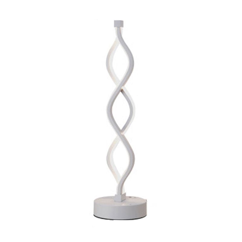 Modern Style Desk Lighting Fixture Linear Twisted LED Desk Lamp for Bedroom