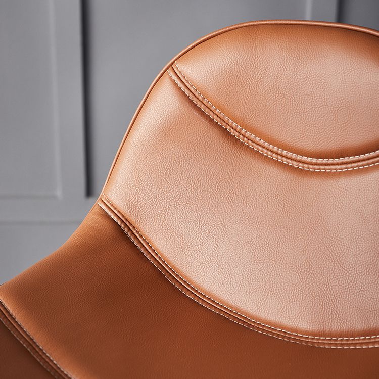 Living Room Matte Finish Leather Stool Scandinavian Footrest Barstool