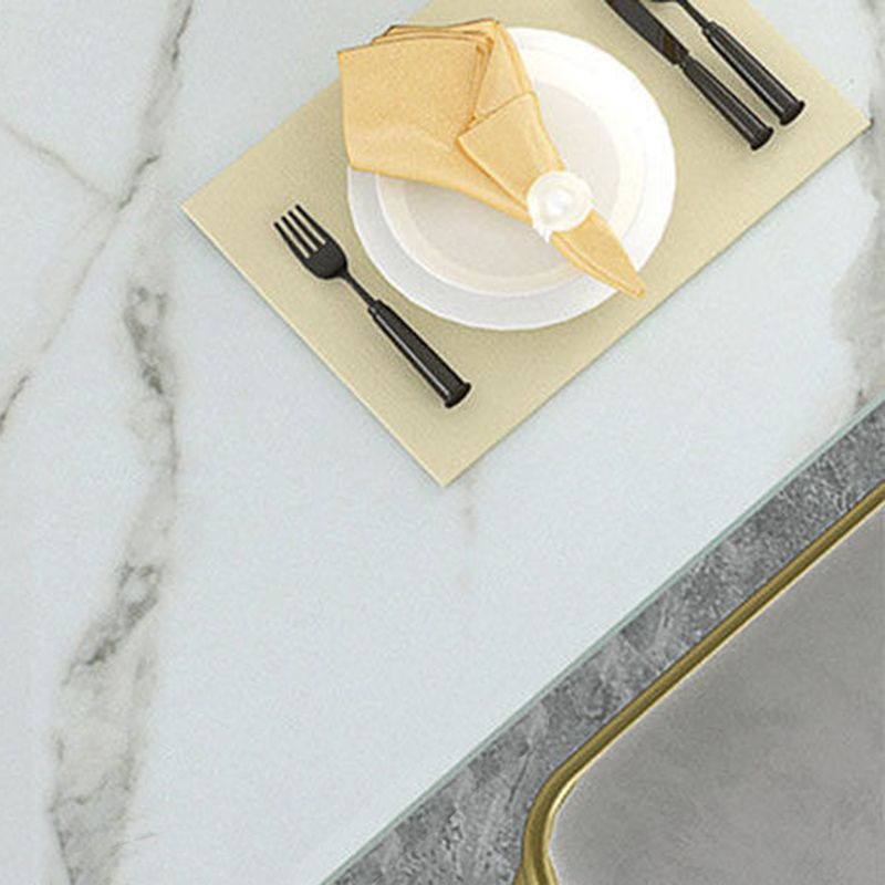 Luxury Dinner Room Dining Table Kitchen Stone 4 Legs Dining Table