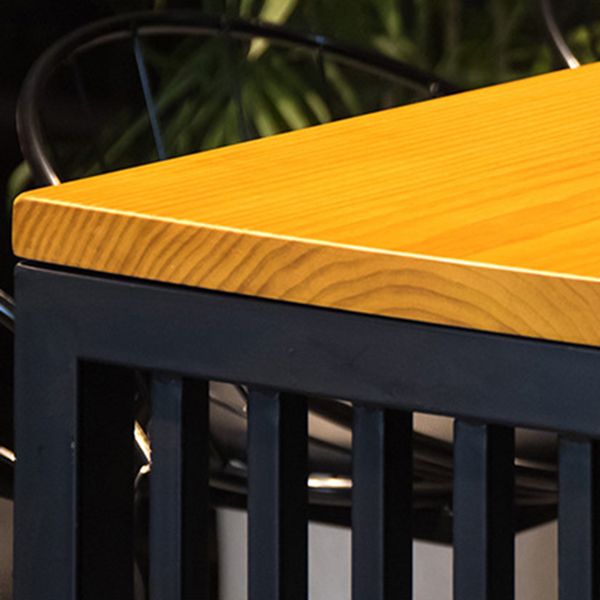 Industrial Style 1/2/5 Pieces Bar Table Set Rectangle Bar Table with High Stools