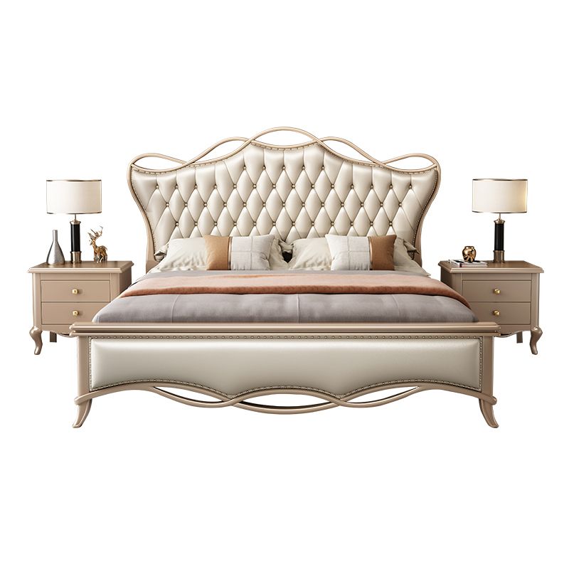 Victorian Adjustable Height Bed Upholstered Headboard Standard Bed