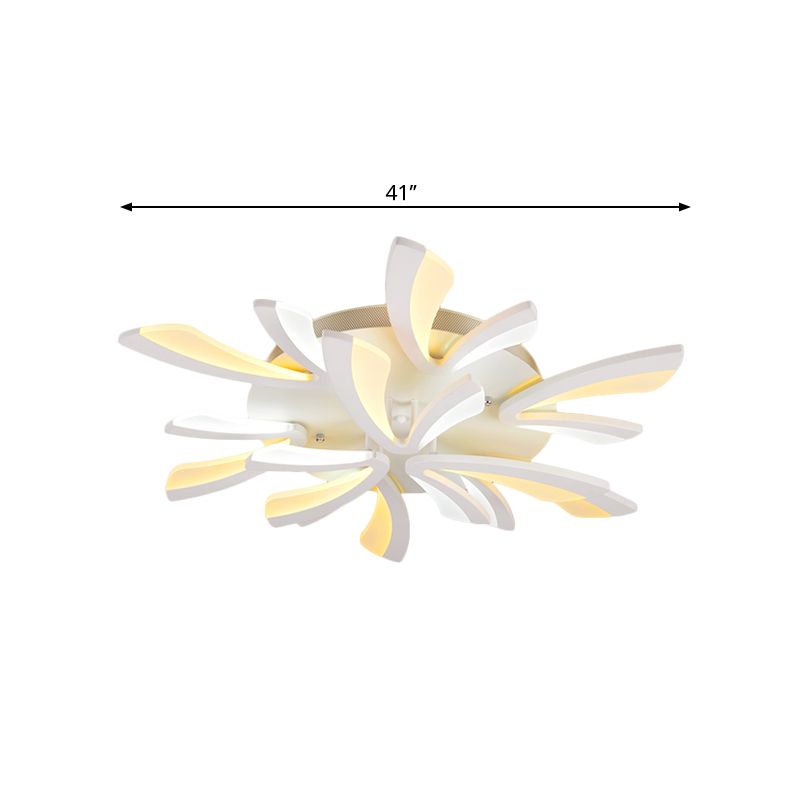 Dandelion moderne Flush Mount Light Acrylique 3/5/9 Lights Livrage de plafond de salon en lumière chaude / blanche