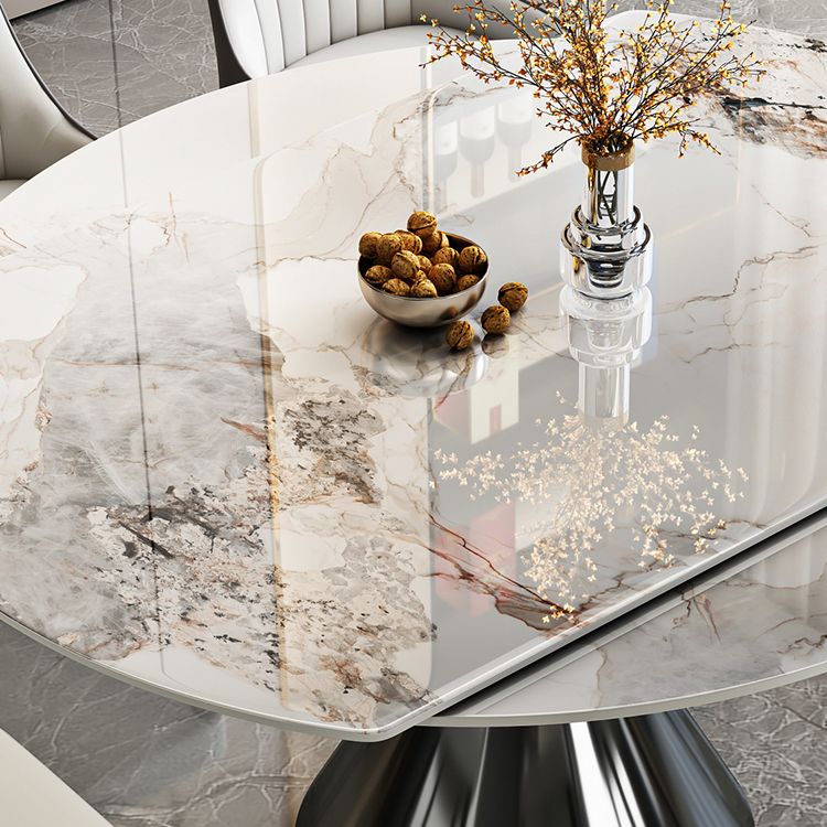 Contemporary 1/2/7 Pieces Furniture Round Stone Dining Set for Home