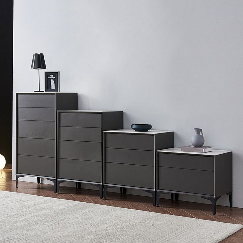 Bedroom Contemporary Stone Storage Chest Vertical Chest with Drawers