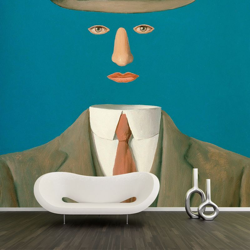 Grey-Blue Baucis Landscape Murals Stain Resistant Surrealist Bedroom Wall Decoration