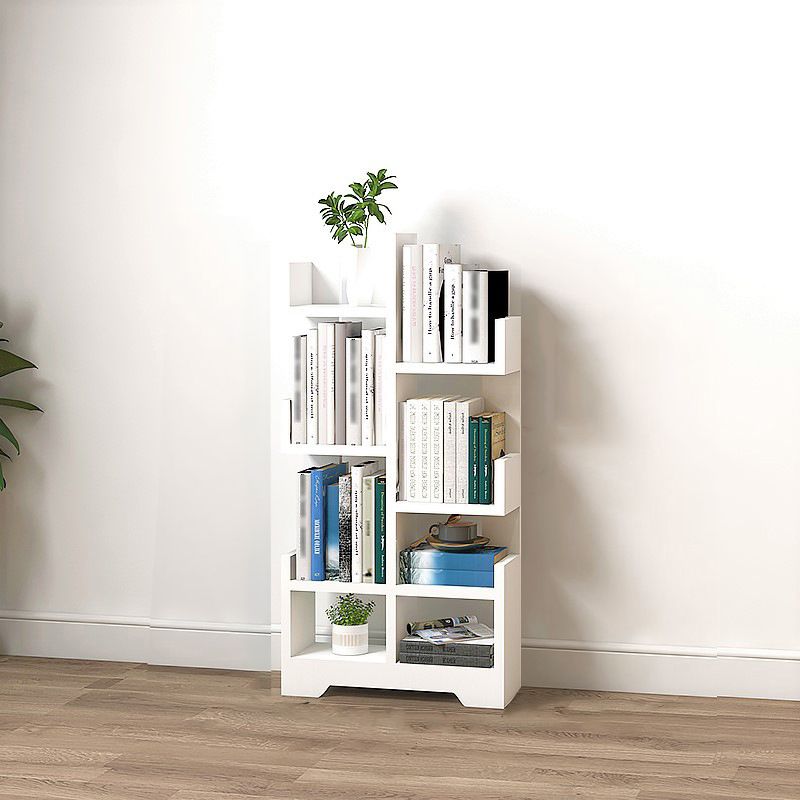 Scandinavian Manufactured Wood Geometric Bookshelf Vertical Open Bookshelf